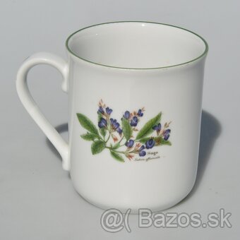 Nádherná bylinková porcelánová sada - čajník + dvojset + - 9