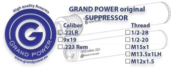 Tlmiče výstrelu hluku Grand Power, Kruty - 9