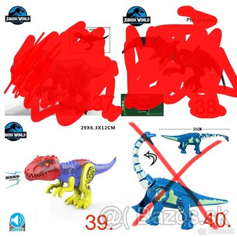 Obrovské dinosaury typ lego - nové, nehrané - 9