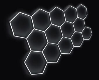 Led dizajn hexagon smart svetlo šestuhol garaž bar detail - 9