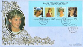 Poštové známky, filatelia: Anglicko, Lady Diana, FDC obálky - 9
