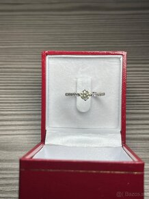 Diamantovy prsten zasnubny 14k biele zlato 0.70ct diamanty - 9