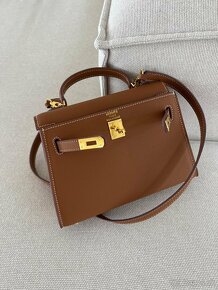 Hermes Kelly mini hnedá kabelka - 9