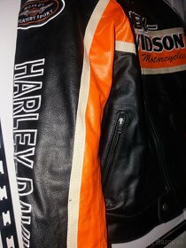 Kožena Bunda Moto Značky Harley Davidson - 9