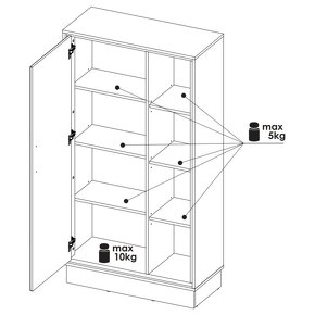 Regál / skriňa Brolo (pôvodná cena 299€) - 9