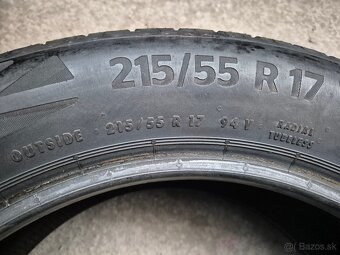 215/55 r17 letné CONTINENTAL - nejazdené - 9