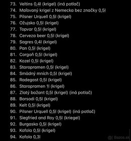 Predám zbierku pivových pohárov / pivové poháre - 9