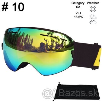 Zrkadlové lyžiarske okuliare UV400, Anti-fog UNISEX aj deti - 9