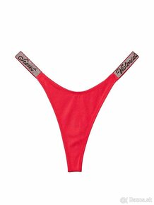 Victoria’s Secret shine strap plavky tanga červene - 9