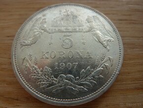 R-U 5 koruna 1907 KB vo veľmi peknom stave - 9