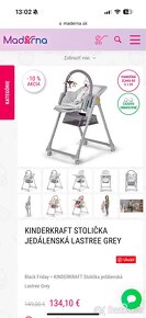 Detska jedalenska stolicka Kindercraft Lastree Grey - 9