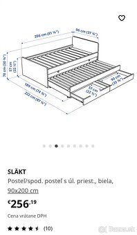 Jednolôžková posteľ Släkt Ikea - 9