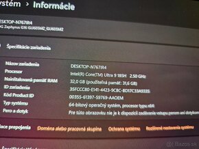 Najnovsi Herný Asus Zephyrus G16 s RTX4080 32gb ram intel co - 9