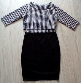 PeeKaBoo Čierno-biele vzorované šaty + bolero, v. L - 9