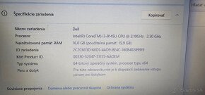 Dell Vostro 3580 15.6" Win 11 i3 CPU 8 gen 16gb rám DDR4 - 9