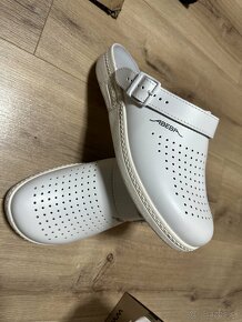 Pracovné kožené topánky / biela – 45, 46 - 9