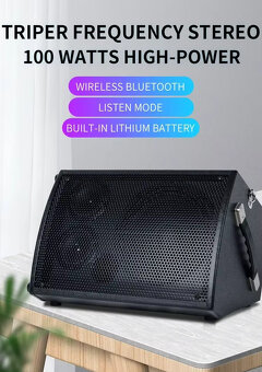 Prenosné aktívne PA 100W, bluetooth, 4 vstupy - 9