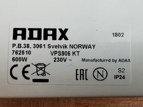 Elektrický konvektor ADAX VPS 9 600W - 9