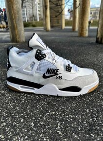 Nike sb air jordan retro 4 (white & gray) - 9