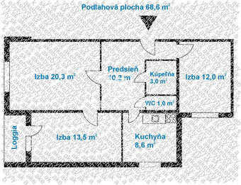 Na predaj 3 izbový byt v lokalite Košice – Ťahanovce. - 9