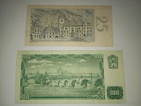 VZÁCNĚJŠÍ BANKOVKY 25 A 100 KČS, 1961, NEPERFOROVANÉ - 9