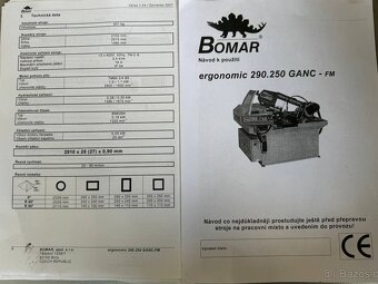 BOMAR AUTOMATICKÁ PÁSOVÁ PILA NA KOV ERGONOMIC 290.250 GANC - 9