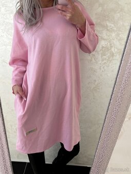 Damska oversize tunika/šaty babypink - 9