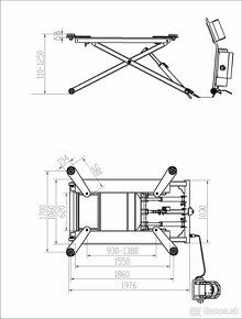 Mobilný nožnicový zdvihák 2800 kg - 9