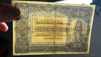 Bankovky Maďarsko 1000 Korona 1920 a 10 Mil B Pengo UNC - 9