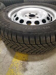 Zimné pneumatiky 195/65 R15 + plechové disky - 9