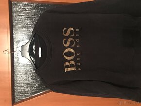 HUGO BOSS originál damska  čierno/zlata mikinka L - 9