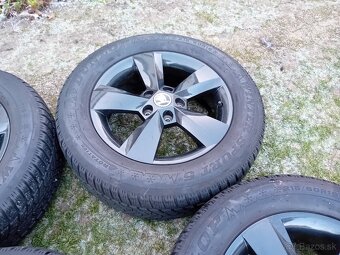 16" ALU 5x112 orig ŠKODA čierne + zimné 215/60 r16 do 9mm - 9