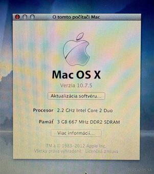 PREDÁM - Apple MacBook A1181, BLACK / ČIERNY - 9