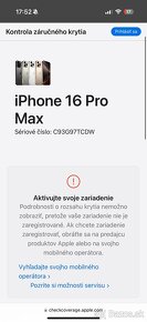 Predám Apple iPhone 16 PRO MAX 512GB White novy - 9