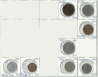 Zbierka mincí - rôzne svetové mince Afrika, Ázia, Ostrovy - 9