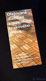 Teakové odolné terasové dlaždice v "A" kvalite olejované - 9