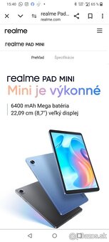 Realme Pad Mini Tablet Wi-fi v novom stave. - 9