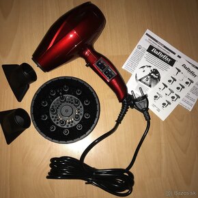 FÉN BaByliss Veloce 2200W červený + darček - 9