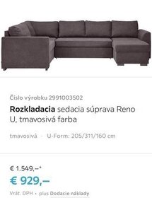 Nova rozkladacia sedacia suprava s uloznym priestorom - 9