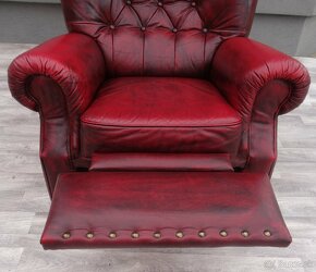 Kreslo polohovacie Chesterfield. - 9