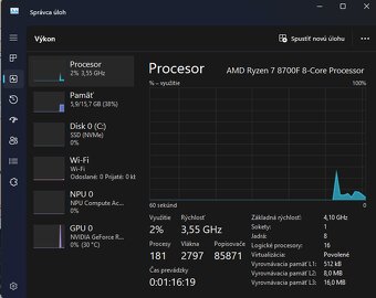 Herný počítač, Ryzen 7, RTX 4060, 16GB - 9