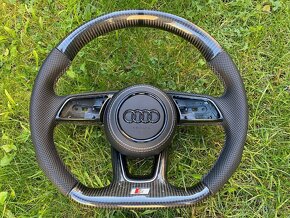 AUDI VOLANT CARBONOVY - zkoseny - karbon A3 A4 A5 B9 Q3 Q5 - 9