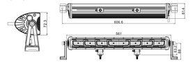 22″led rampa s denným svietením 128w ,homologizácia E9 - 9