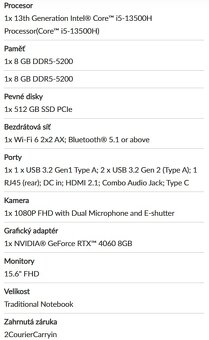 Lenovo LOQ 15IRH8 + Monitor Samsung Odyssey G3 (V záruke) - 9