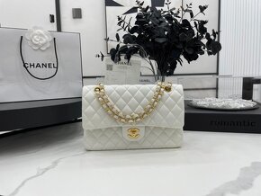 Chanel  biela kožená kabelka - 9