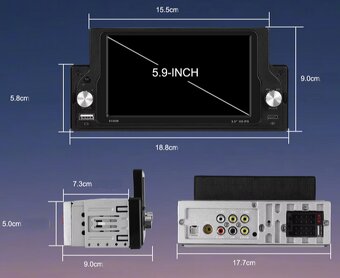 1DIN autorádio 5.9" dotykový HD displej - 9