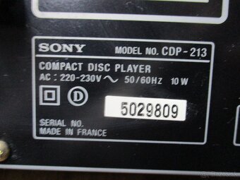 SONY  CDP-213 cd player - 9