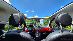 Fiat 500 cabrio , 1.4 benzín, koža , senzory - 9