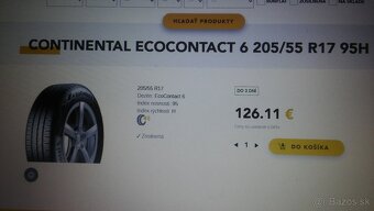 letné  205/55 r17 XL Continental EcoContact 6 - kúpa 2023 - 9