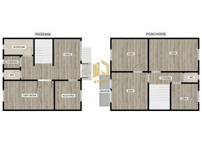 NA PREDAJ 5.IZB. ROD. DOM, POZEMOK 715m2, UNÍN okr. SKALICA - 9